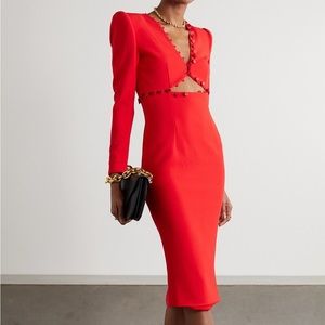 Stunning Sergio Hudson Red Cut Out Mini Dress